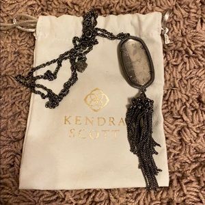 Kendra Scott Gun Metal Slate Rain Necklace